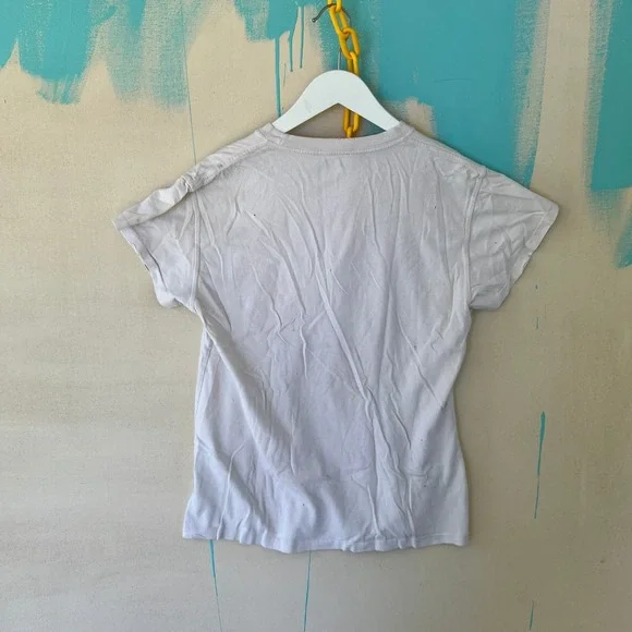 MadeWorn Rolling Stones T-Shirt Pink Tongue Logo thrash Sz S Distressed Rock Tee - Picture 7 of 7